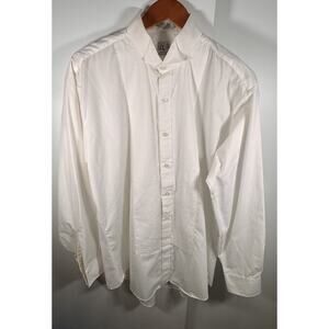 Vintage After Six Shirt Mens 16-16.5 33/34 White Tuxedo Pleated Formal Poplin